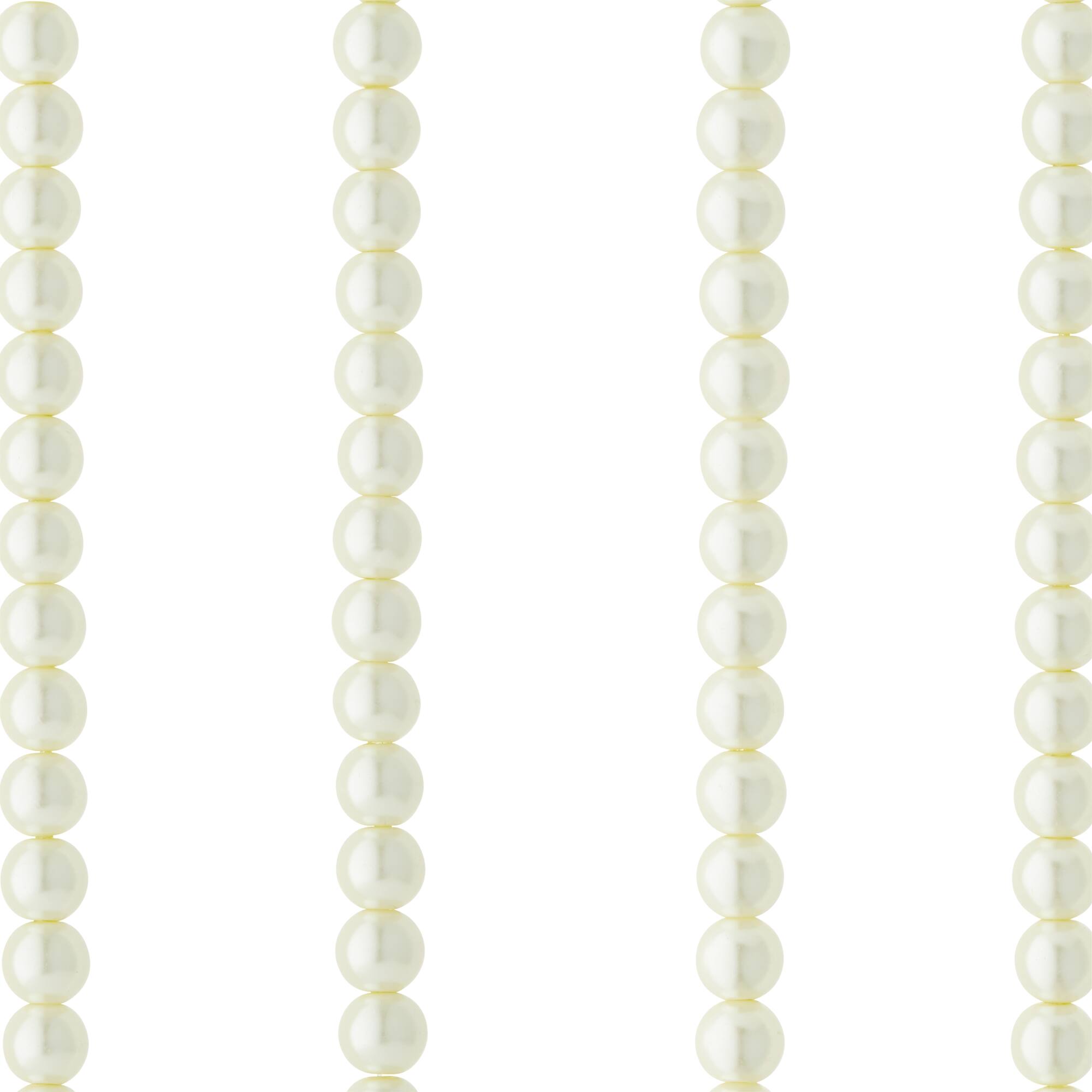 Ivory Pearl Glass Beads, 8mm by Bead Landing™